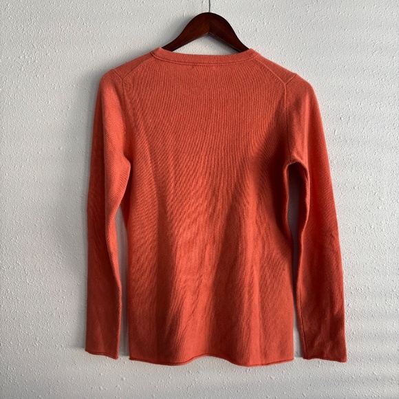 J. Crew 100% Cashmere Coral Long Sleeve Crew Neck Knit Sweater - Picture 3 of 3